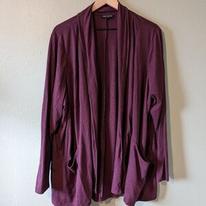 Lane Bryant Purple Ribbed Knit Cardigan Size 22/24